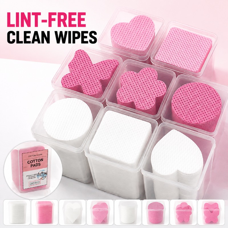 Eyelash Extensions - 200Pcs Eyelash Glue Cleanup Wipes Nonwoven