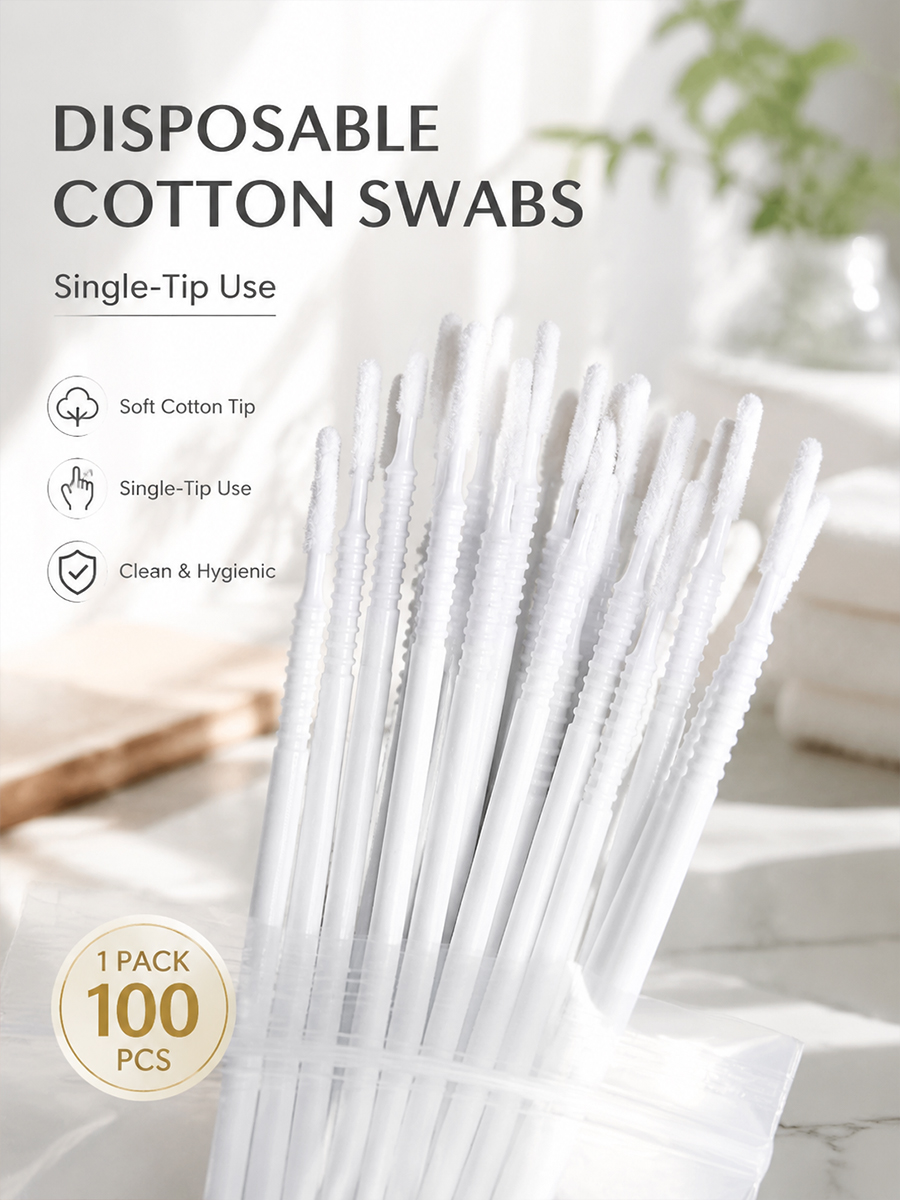 Eyelash Extensions - Disposable Long Cotton Swabs Eyelash Extensions