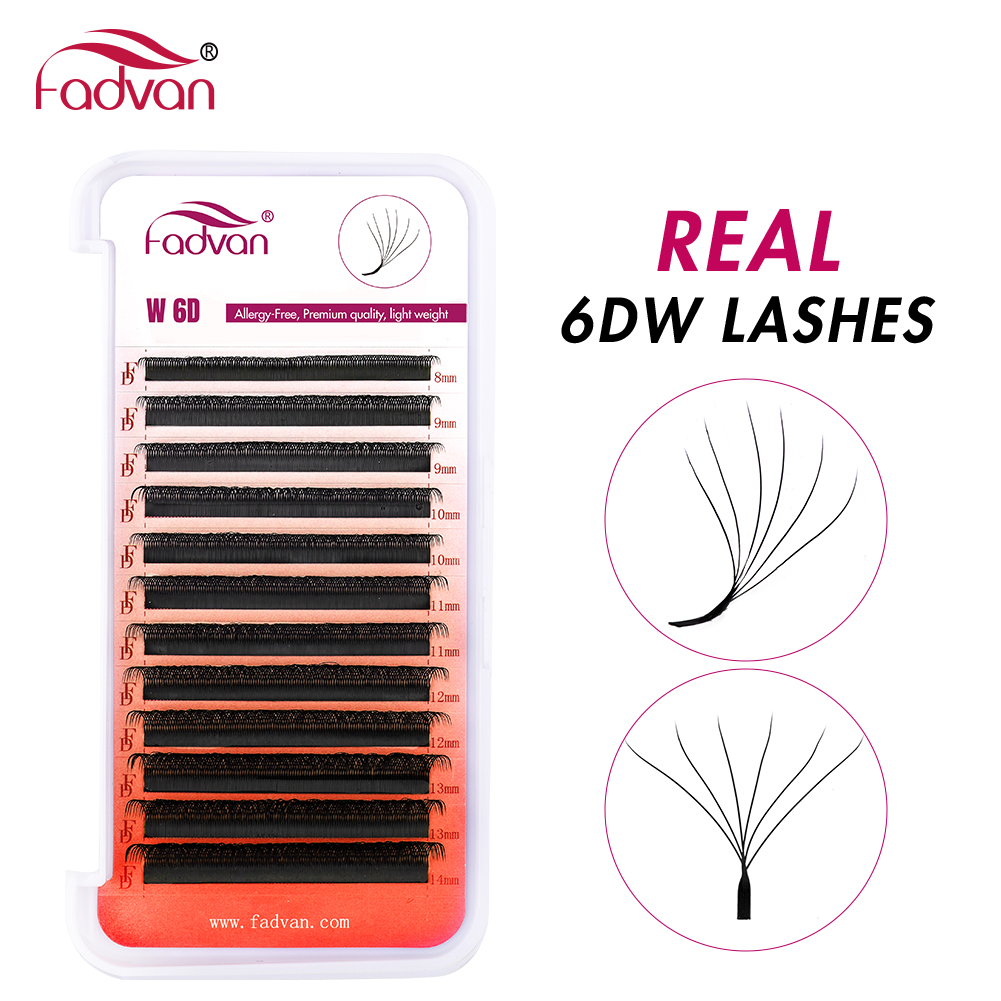 FADVAN Real 6D W lashes 0.07 W - Eyelash Extension For Asian Eyes 评论和价格