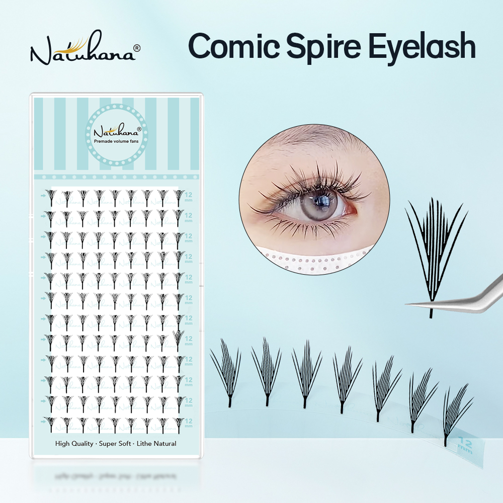 NATUHANA Narrow Spiky Premade  - Eyelash Extension Anime Style 评论和价格
