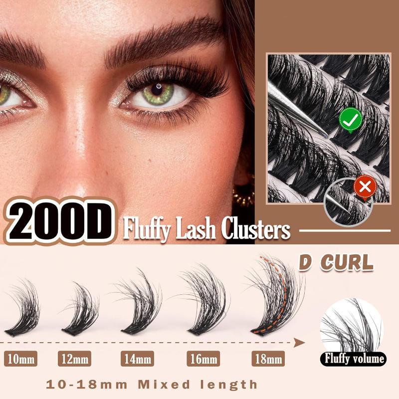 New Fluffy Thick Lash Clusters - Eyelash Extensions 评论和价格