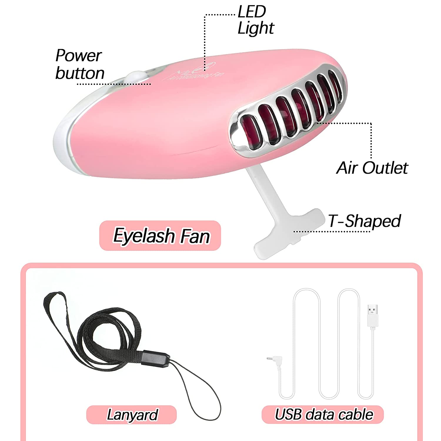 3 in 1 USB Air Conditioning La - Eyelash Extension Fan 评论和价格
