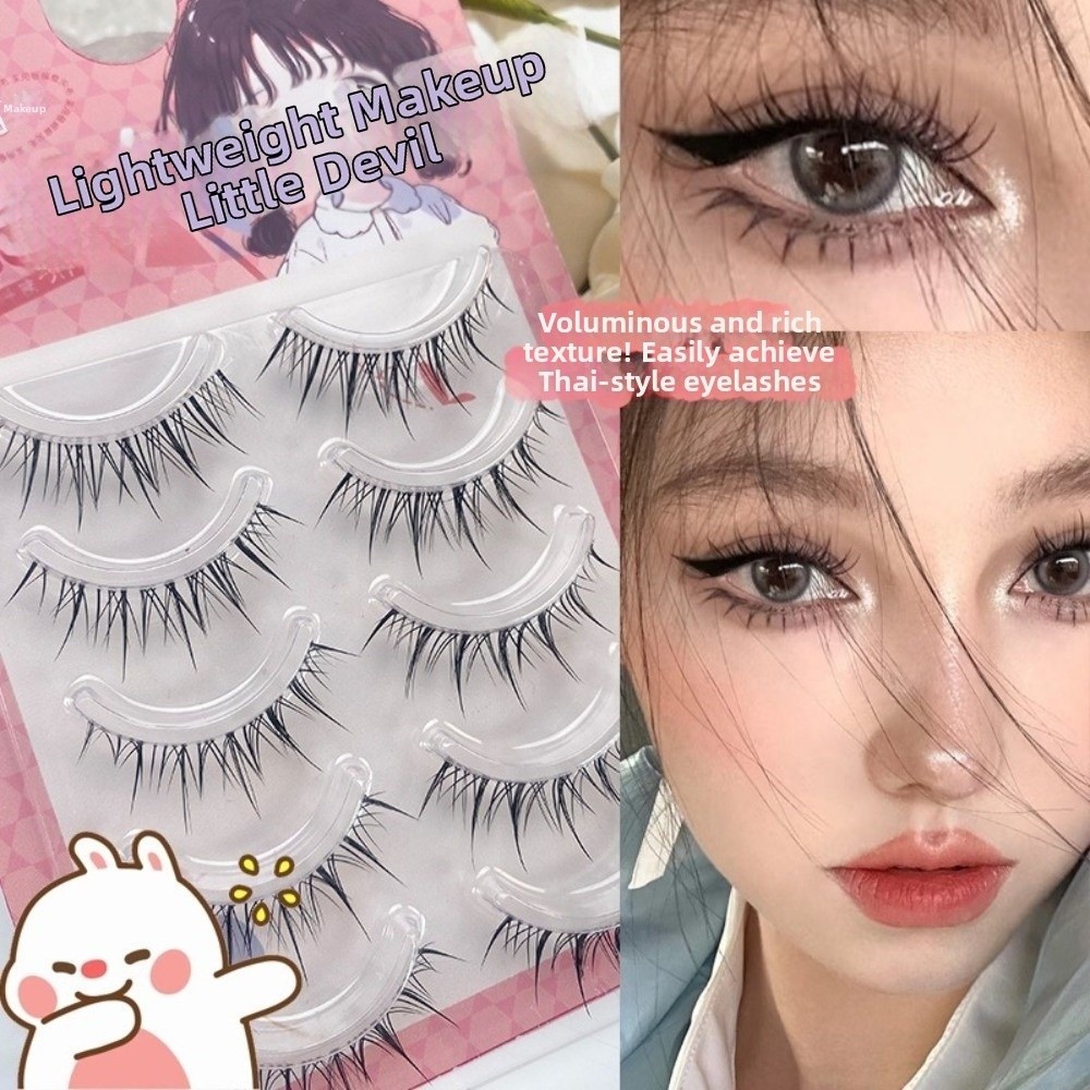Black Anime Cartoon False Eyel - Eyelash Extension Anime Style 评论和价格