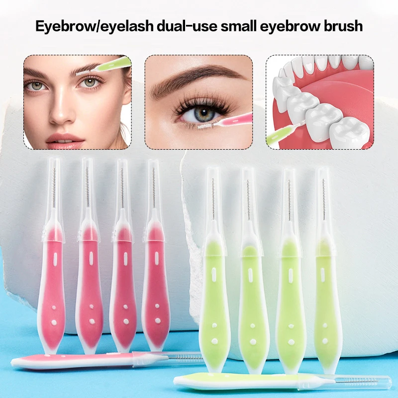 10 Pcs Eyebrow Brushes Mini Br - Eyelash Extensions 评论和价格