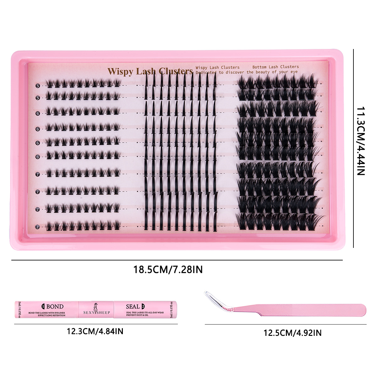 Lash Clusters Kit Wispy Eyelas - Eyelash Extension For Asian Eyes 评论和价格