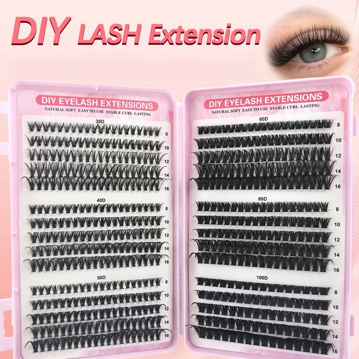 1 Box Eyelash Book - DIY Natur - Eyelash Extension Anime Style 评论和价格