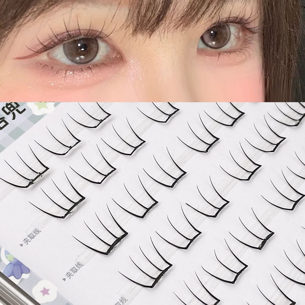 60Pcs No Glue Individual Eyela - Eyelash Extension Anime Style 评论和价格