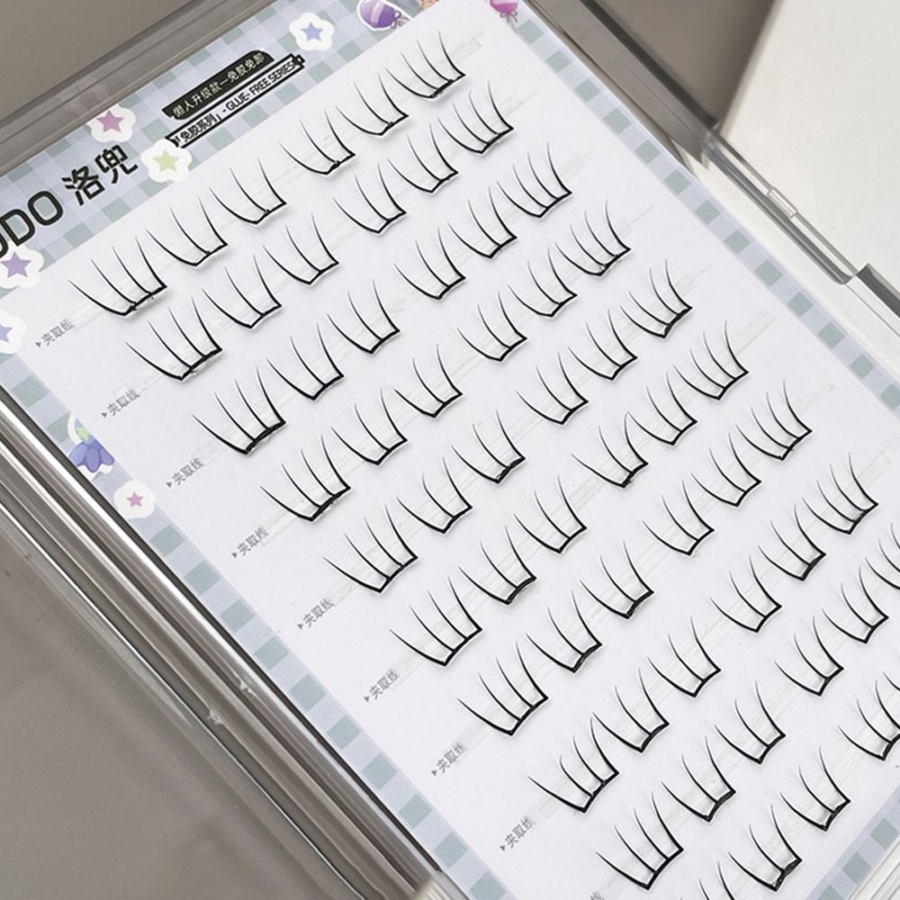60Pcs No Glue Individual Eyela - Eyelash Extension Anime Style 评论和价格